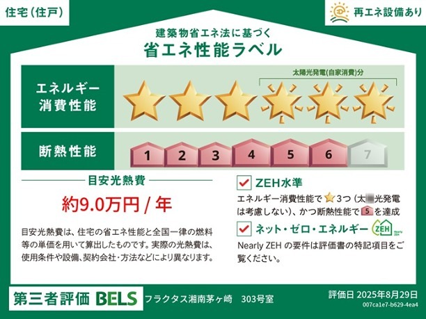 フラクタス湘南茅ヶ崎 省エネ性能ラベル