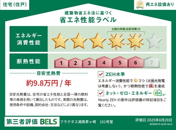 フラクタス湘南茅ヶ崎 省エネ性能ラベル