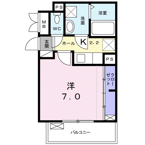 エクセル寿 206号室 間取り