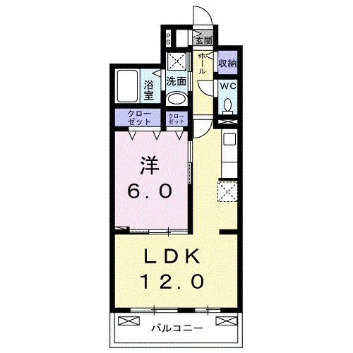 カメリア・ＯＲ 205号室 間取り