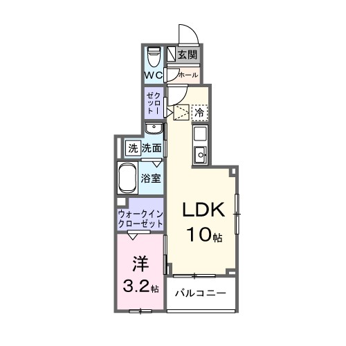 カーサルジェンドⅥ 101号室 間取り
