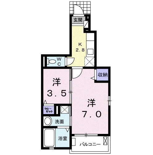 グラース・メゾン 101号室 間取り