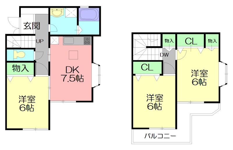 ケイ・エー・テラスハウス 101号室 間取り