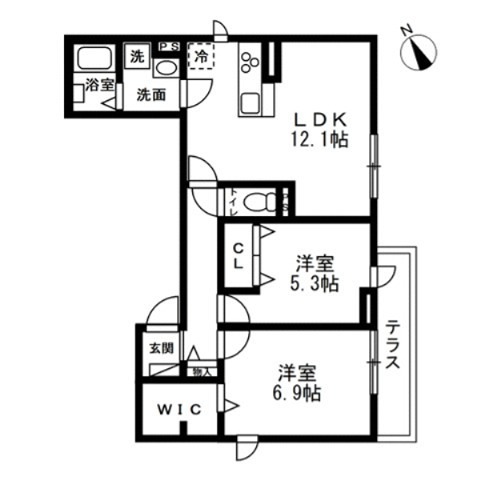 藤沢市本町1丁目PJ 303号室 間取り