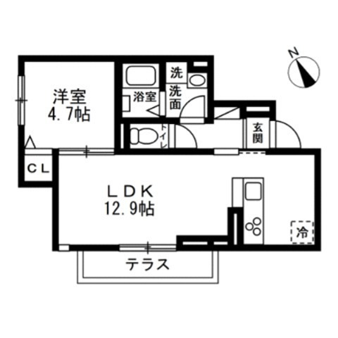 藤沢市本町1丁目PJ 202号室 間取り