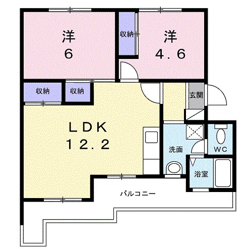 リバーサイド 203号室 間取り