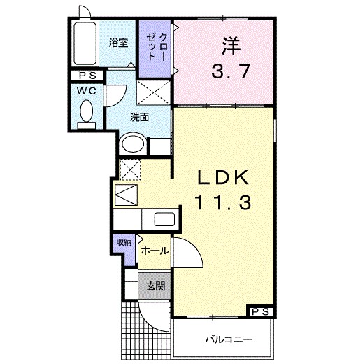 サニー・ブルック 103号室 間取り