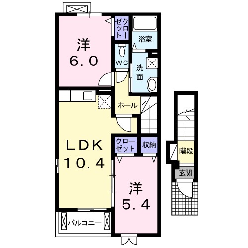 ＭＫ　ＨＯＵＳＥ・Ⅱ 201号室 間取り