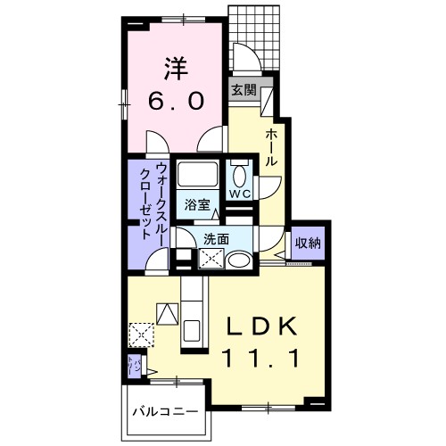 サニーヒルズＡ 104号室 間取り