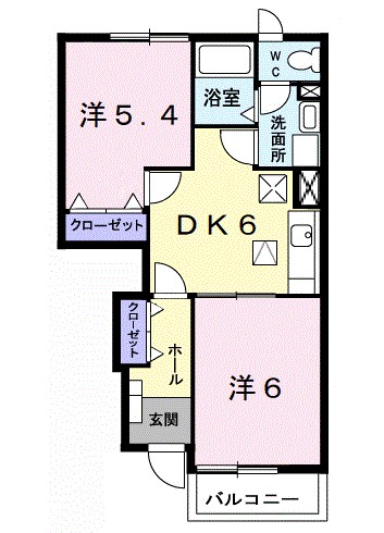 ハーモニーシーンⅡ 103号室 間取り