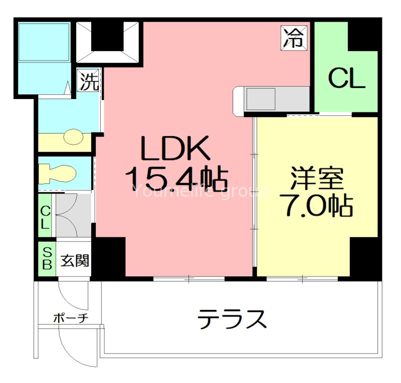 パステル八芳 101号室 間取り