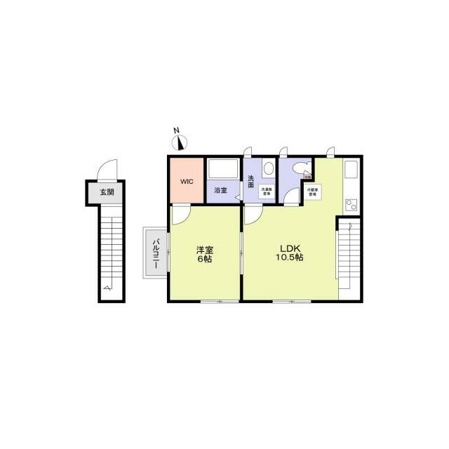 メゾンフルリール石塚 102号室 間取り