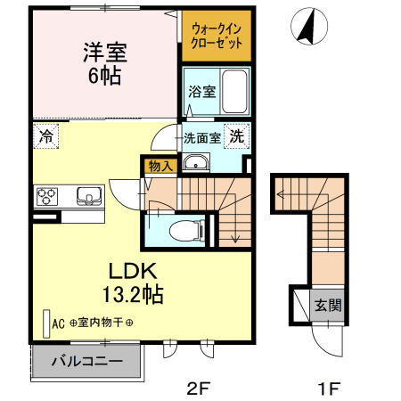 BLESS港南台 203号室 間取り