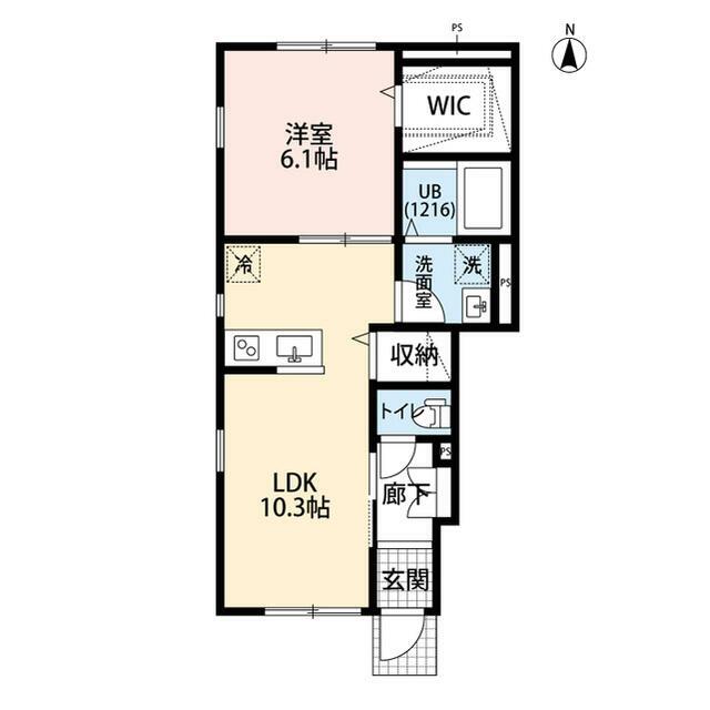 アムールゆめが丘Ⅱ 101号室 間取り