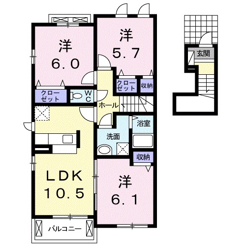 セレノＡ 202号室 間取り