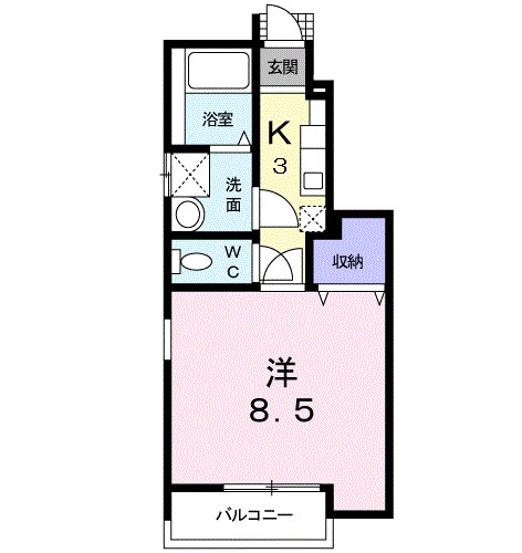 ベル・フラン 104号室 間取り