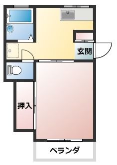 平戸ハイツ 201号室 間取り