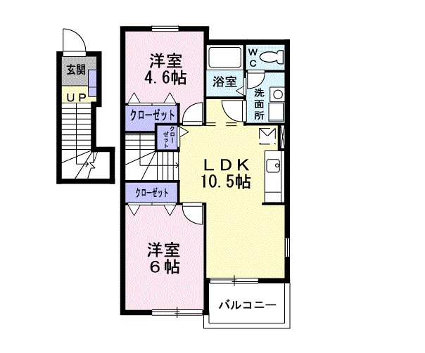 パークハイム参番館 201号室 間取り