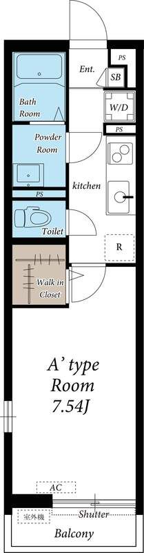 グレイス本厚木Ⅱ 208号室 間取り