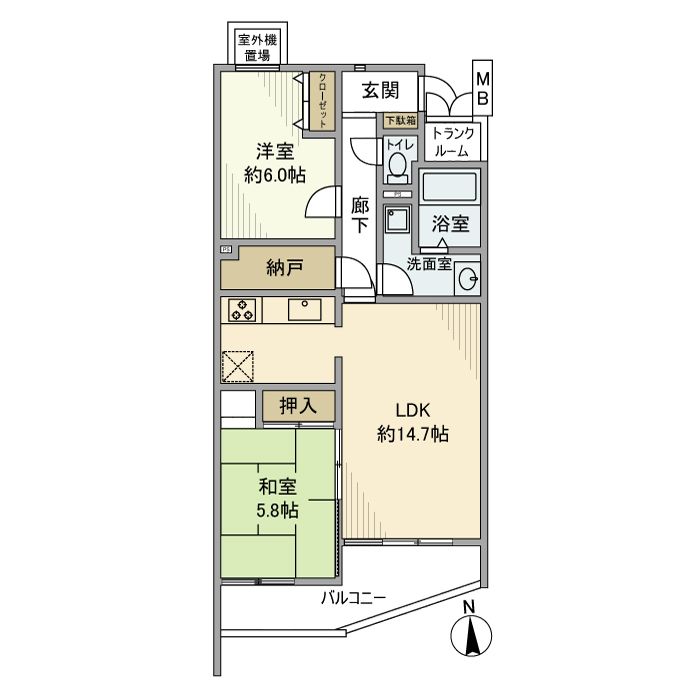 リリファ本郷台 402号室 間取り