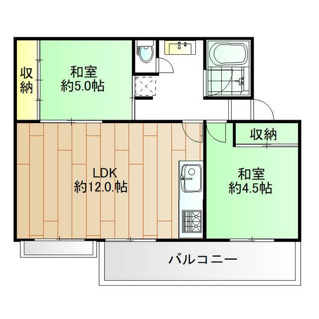 大正団地 3-4-302号室 間取り