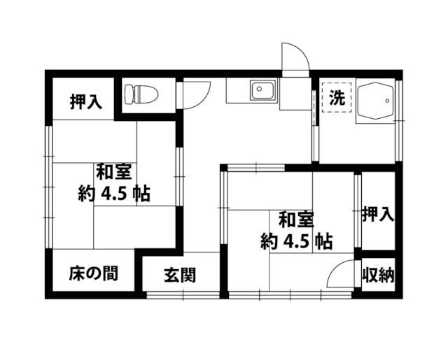 妻田藤井貸家 間取り