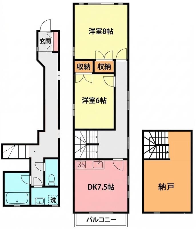戸塚区戸塚町貸家 間取り