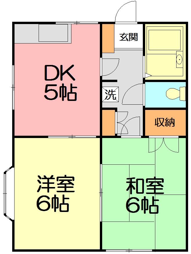 フラット1 202号室 間取り