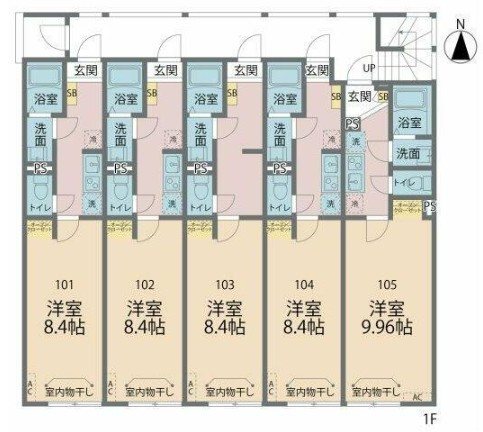 カインドネス本厚木南町 102号室 間取り