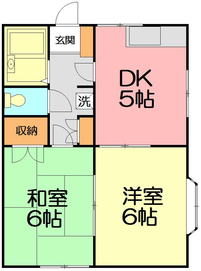 フラット1 102号室 間取り