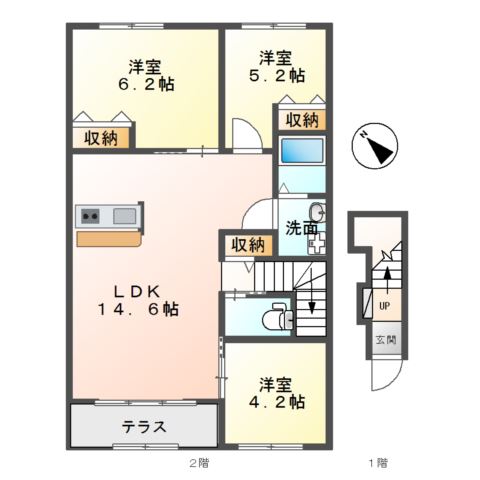 ＥＸＣＥＬ・Ｉ弐番館（エクセルアイニバンカン） 間取り