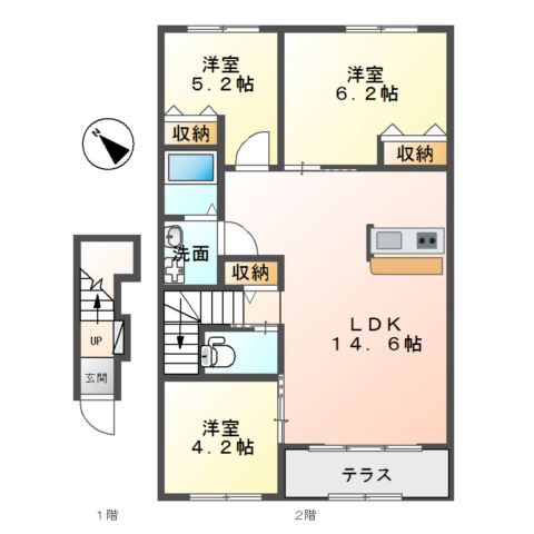 ＥＸＣＥＬ・Ｉ弐番館（エクセルアイニバンカン） 間取り