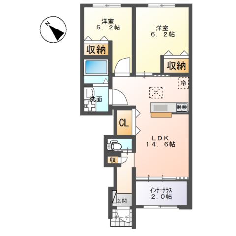 ＥＸＣＥＬ・Ｉ弐番館（エクセルアイニバンカン） 間取り