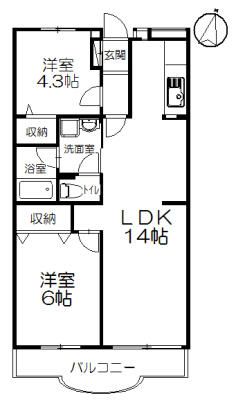 ＹＨ湘南 403号室 間取り