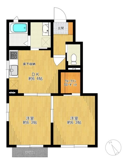 ロジュマン鵠沼 101号室 間取り