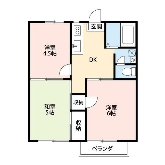 ハイツファイン 208号室 間取り