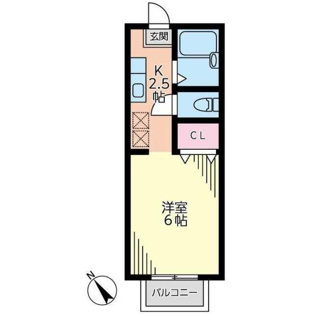 プチスタジオ湘南 203号室 間取り