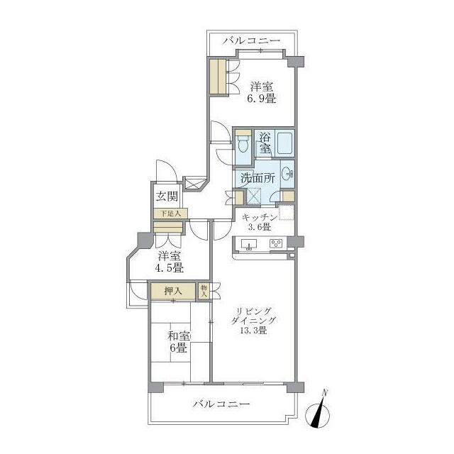 ベルメゾン茅ヶ崎 302号室 間取り