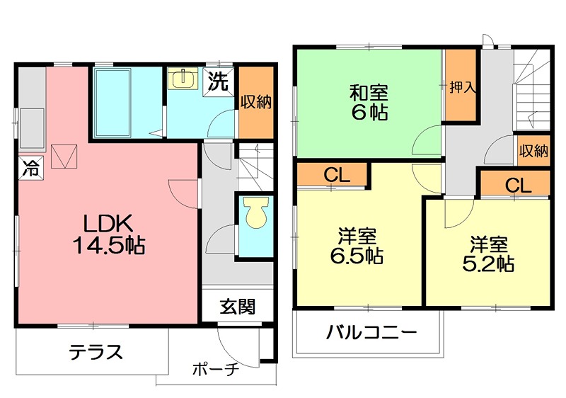 アイリス参番館 1号室 間取り