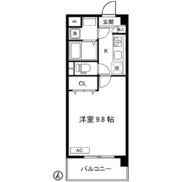 グランシャリオ鵠沼 102号室 間取り