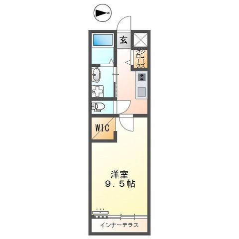 prunier(プリュニエ) 105号室 間取り