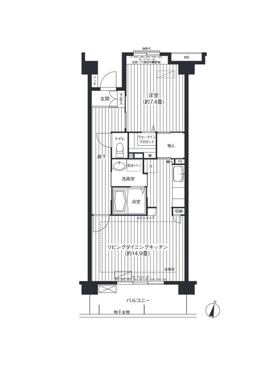 コーポレート東戸塚 310号室 間取り