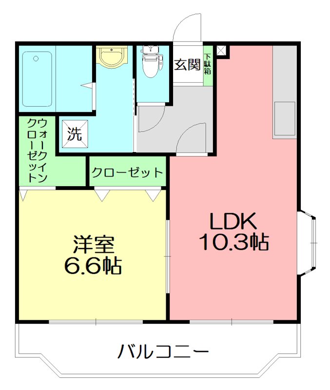 マンション東 307号室 間取り