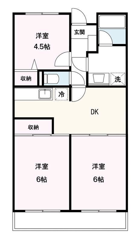 くりいむマンション 104号室 間取り