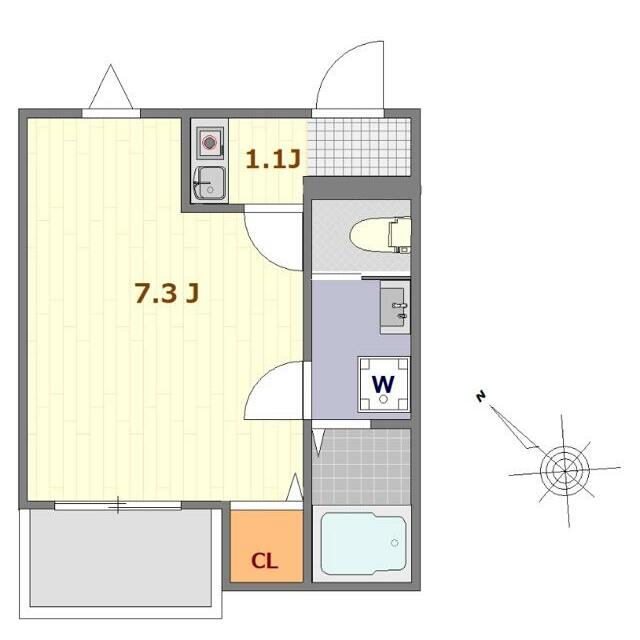 ウェルスフィールド湘南　Ｂ棟 202号室 間取り