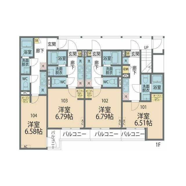 カインドネス本厚木ガーデンⅡ 301号室 間取り