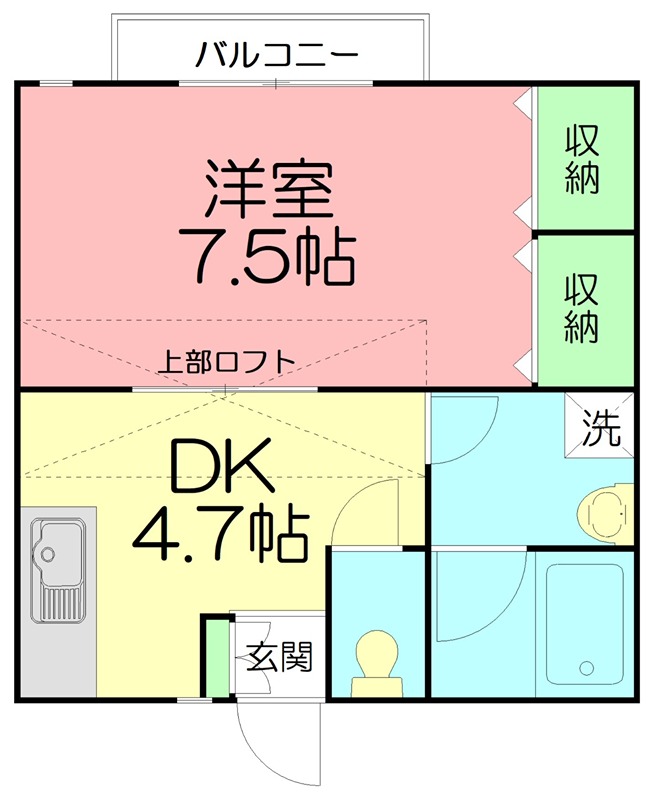 Ｍａｈｏｒｏｂａ　ｈｏｕｓｅ　Ｂ 202号室 間取り