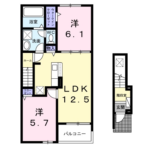 ガーデンコート 203号室 間取り