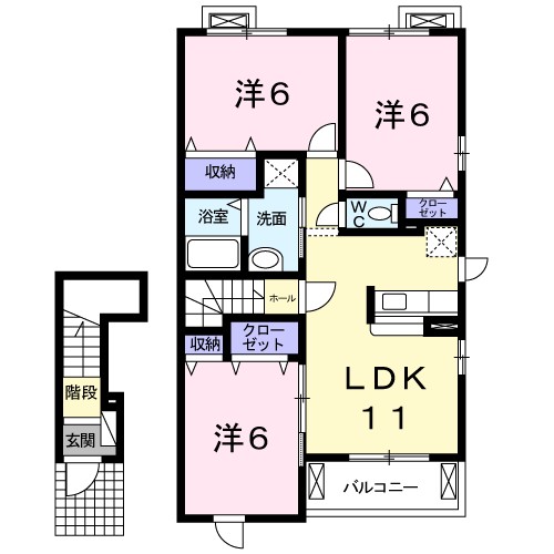 クレストガーデンⅡ 204号室 間取り