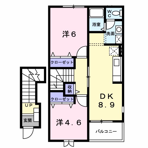 ジェルメⅡ 204号室 間取り